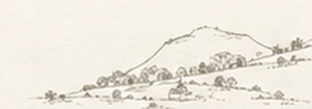 Ilustração das colinas de Adamantina